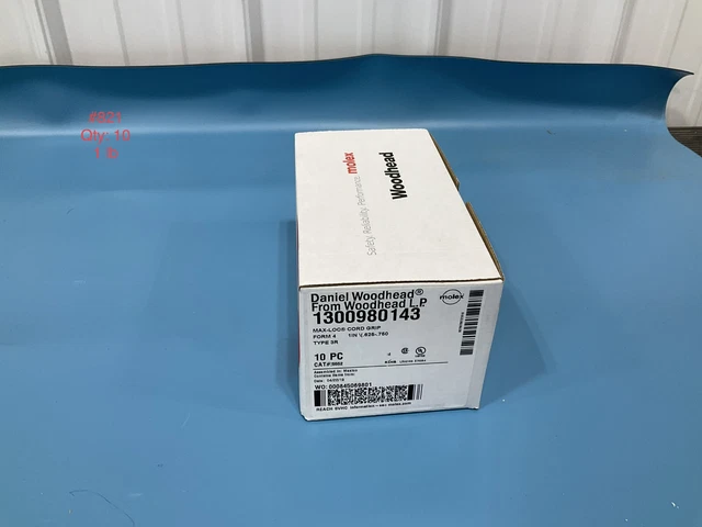 1300980143, Molex Max-Loc Cord Grip 1in ,(.625-.750) Type 3R, FORM4,5552 each