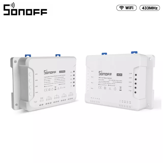 SONOFF WiFi Switch Smart Home 4-Channel Wireless Relay Module APP Remote Control