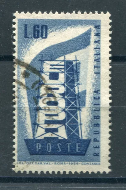 ITALIE ITALIA 1956, timbre 732, EUROPA, oblitéré, ITALY, VF used STAMP