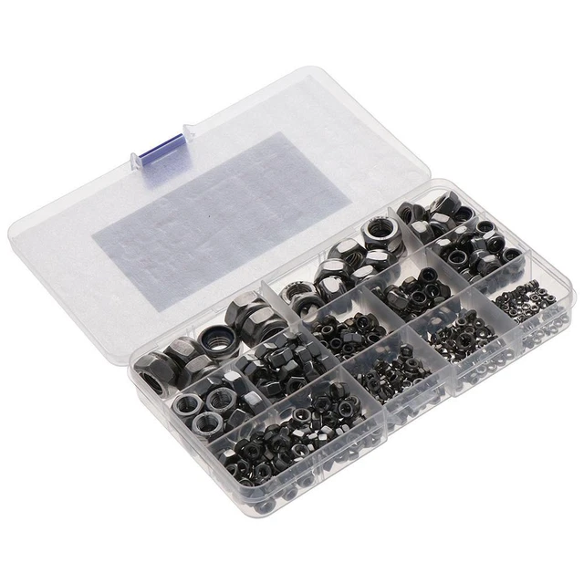 520pcs 304 Stainless Steel Hex Nuts M2-M12 Lock Nuts  Furniture Repair