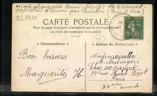 CPA Franconville, Café du Commerce, place de la Gare 2