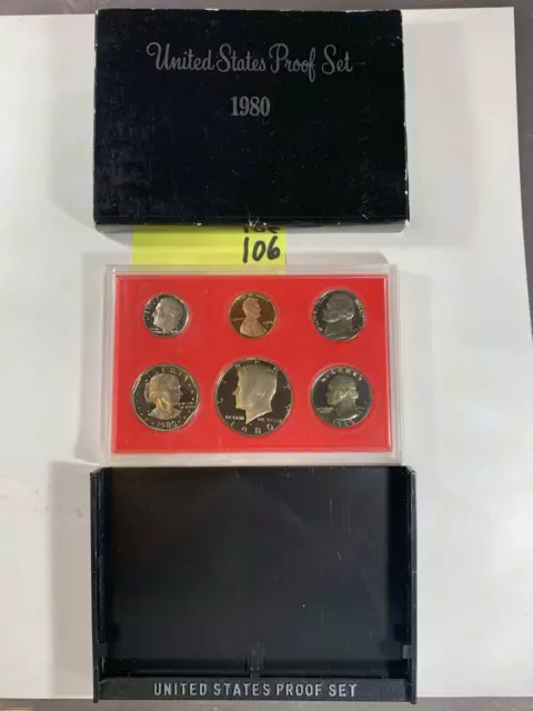 1980 US Mint, Proof Coin Set, OGP. Beautiful Coins!