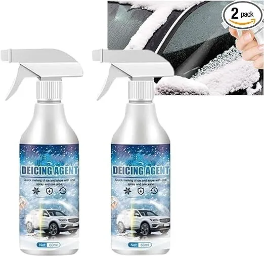  2PCS Auto Windshield Deicing Spray,Automotive Glass