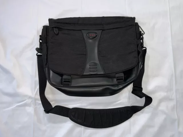Tumi 508c Genuine Messenger Travel Bag Ballistic Nylon/Leather