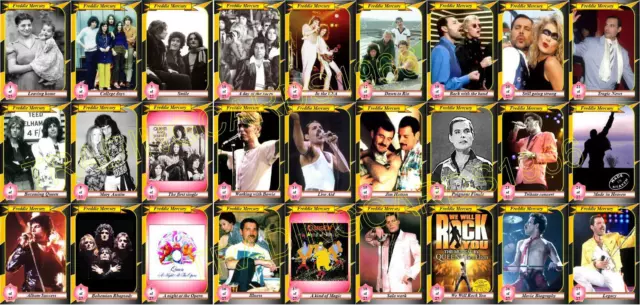 Freddie Mercury Tribute Music Trading Cards Queen Bohemian Rhapsody