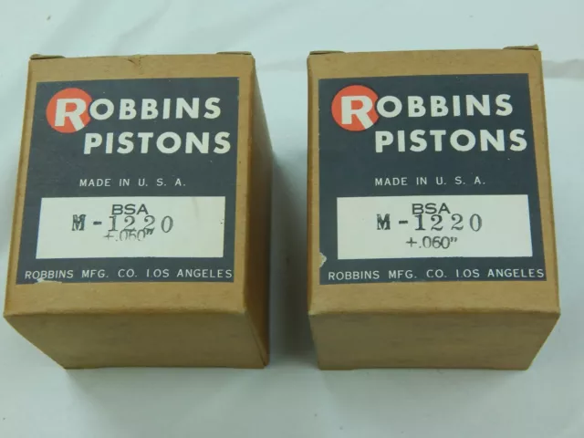 Bsa A10 Pre Unit 650 Pistons .060 8.25:1 Robbins Golden Super Flash Road Rocket
