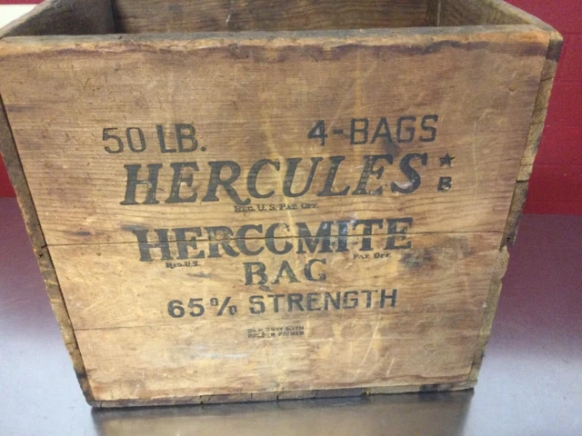 Vintage ~~Hercules Powder Co~~ Wood Box High Explosive ~~MODIFIED~~Decor