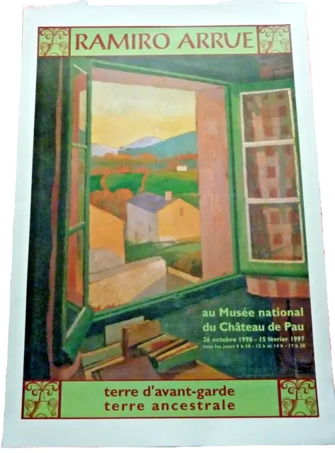 Affiche Entoilee Exposition Ramiro Arrue Musee National Du Chateau De Pau Basque