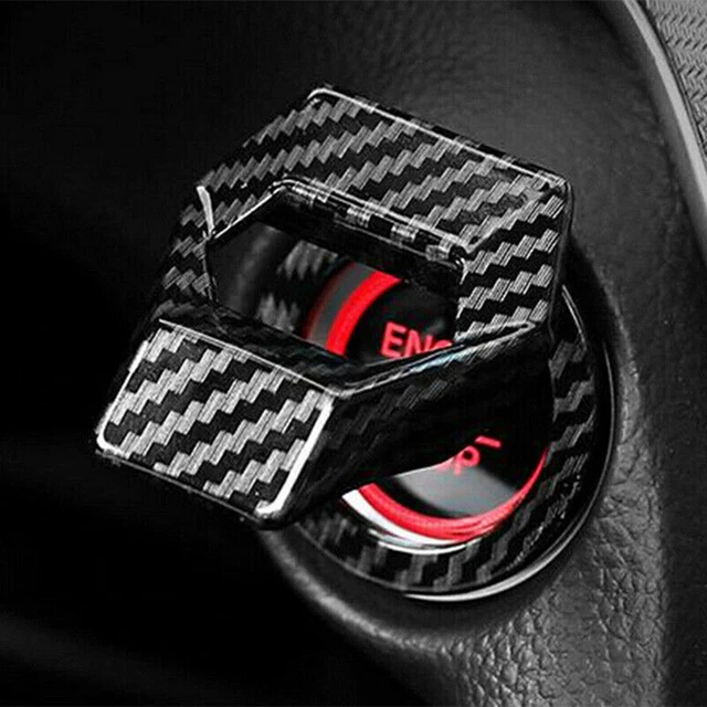 New Carbon Fiber Car Engine Start Stop Push Button Switch Cover Trim Accessories New Carbon Fiber Car Engine Start Stop Push Button Switch Cover Trim Accessories