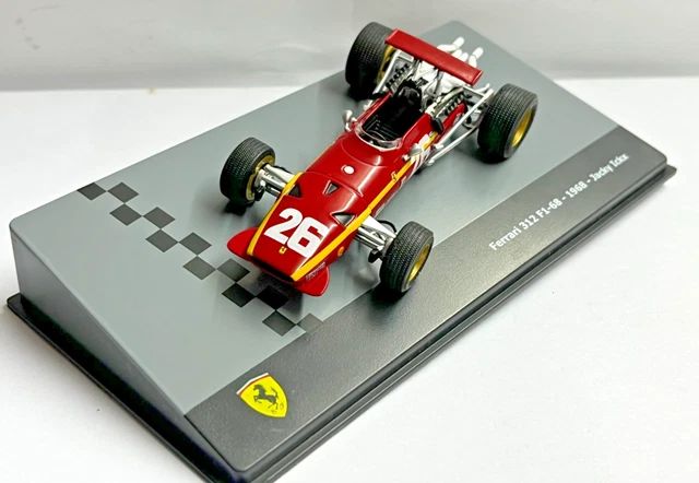 Ferrari 312 F1 Vainqueur Grand Prix France 1968 N° 26 Avec Pilote Jacky Ickx 1 43 Brumm R171 Ch