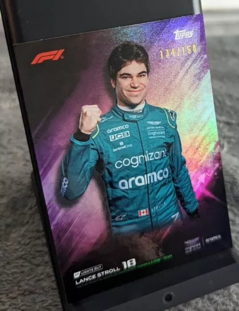 Topps F1 Lights Out 2022 - Lance Stroll - F1 Purple Parallel Card #134/150