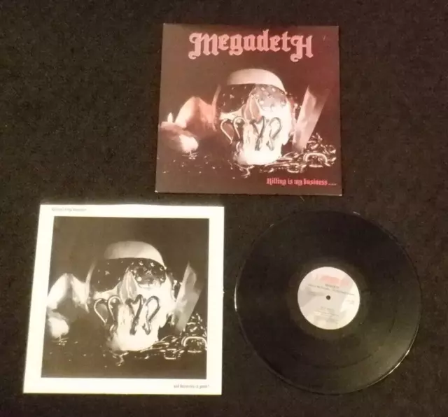 Megadeth Killing Is My Business 1985 Combat Records vinyl LP MX8015 w/ inserts