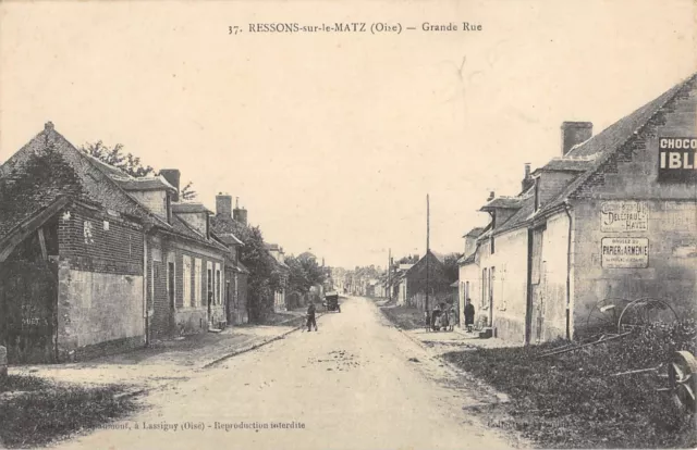 Cpa 60 Ressons Sur Le Matz / Grande Rue