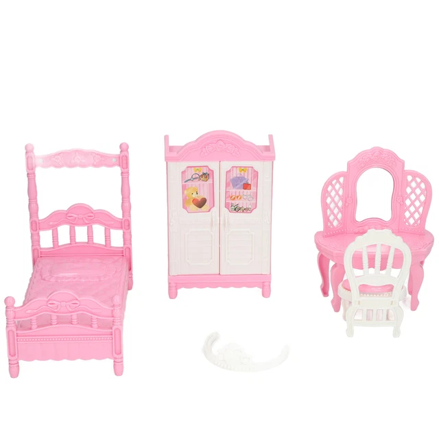 Ensemble De Meubles De Chambre à Coucher De Maison De Poupée Lit De Jouet De