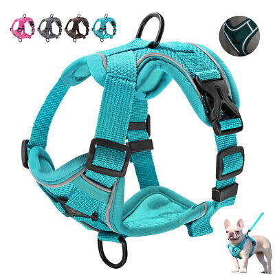 No Pull Front Clip Dog Harness and Lead Reflective Mesh Cat Puppy Walking Vest