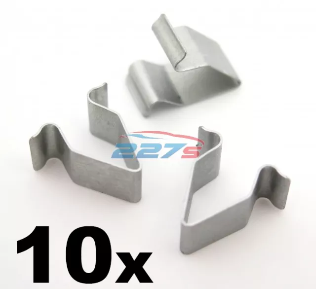 10x Audi Boot Tailgate Lining Metal Trim Panel Clips- Metal Interior Trim Clips