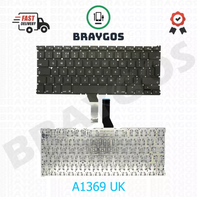 For Apple MacBook Air 13" A1369 A1466 UK Layout Laptop Keyboard Replacement