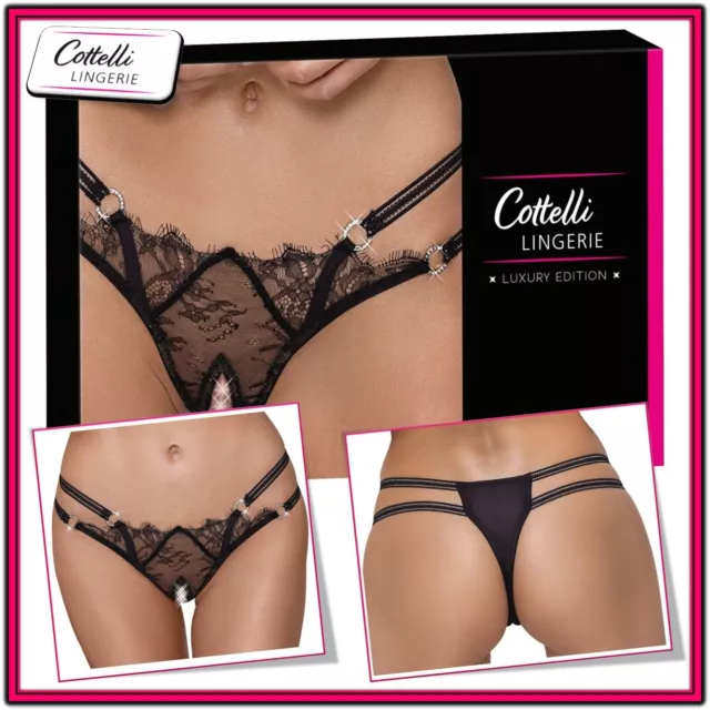 Perizoma Rio in pizzo con strass Cottelli Lingerie Sexy Intimo Donna Shop Erotic