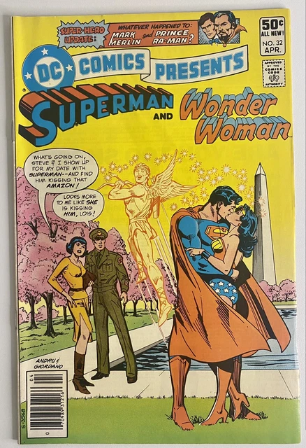 DC Comics Presents #32 (1981) Superman & Wonder Woman kiss