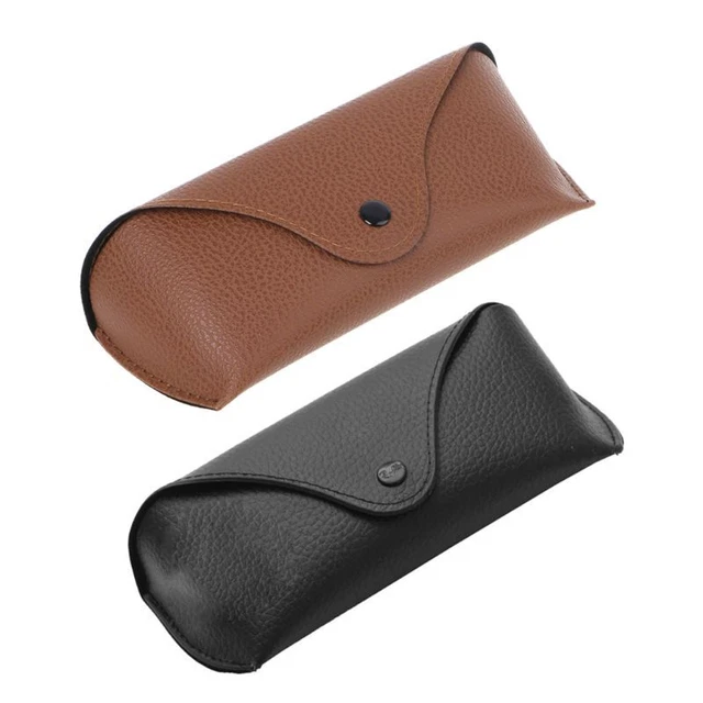Durable Leather Eye Glasses Sunglasses for Hard for Case Protector Box Pou