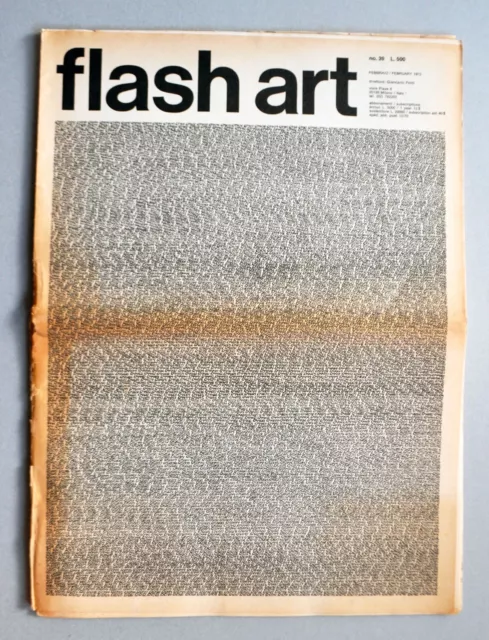 Flash art, n. 39 Febbraio 1973. Roman Opalka, Arnulf Rainer, Dennis Oppenheim...