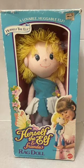 Vintage Herself The Elf Rag Doll New In Box Rare Strawberry Shortcake Spinoff