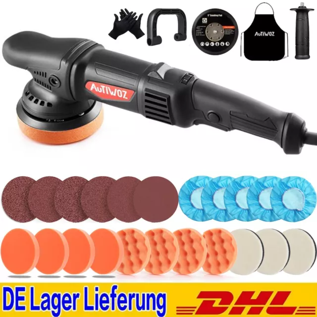 Auto Poliermaschine Polierer Poliergerät Schleifmaschine 125mm Politur Set Profi