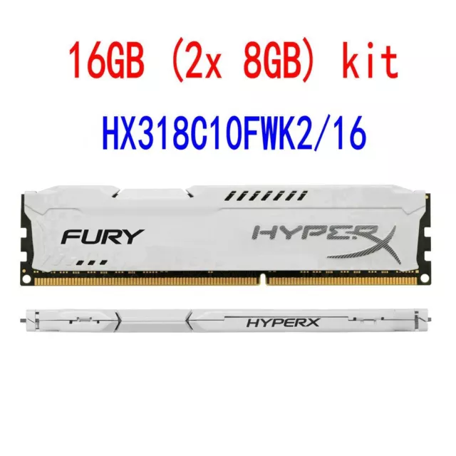 16Go Kit (2x 8Go) HX318C10FWK2/16 DDR3 DIMM Memory Computer Pour HyperX FURY FR