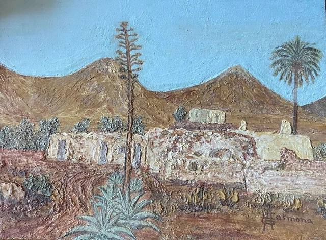 Cuadro Antiguo Pintado A Mano Cortijos Parque Natural Aquitienesloquebuscas.com