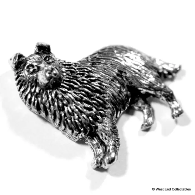 Sheltie Dog Pewter Pin Brooch Badge -UK Handmade- Shetland Sheepdog Rough Collie 2