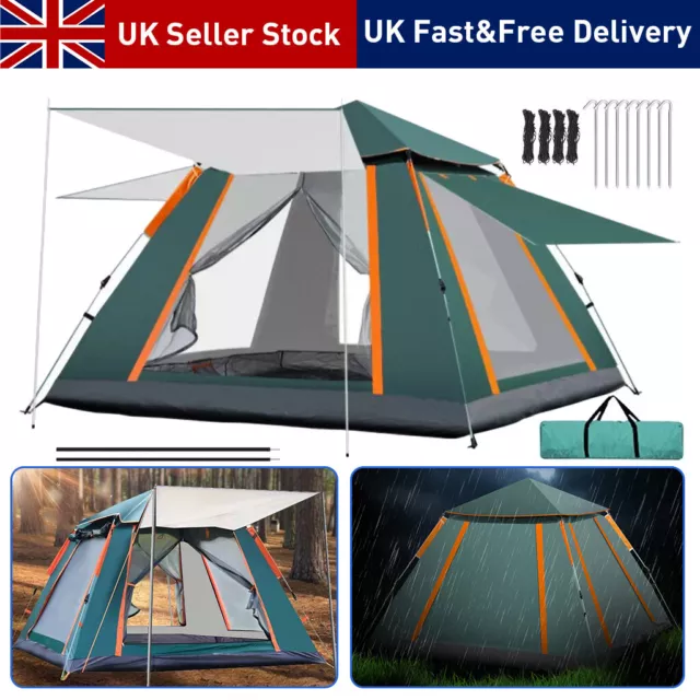 Full Automatic Instant Pop Up Camping Tent Family Outdoor Hiking Shelter 4 Man