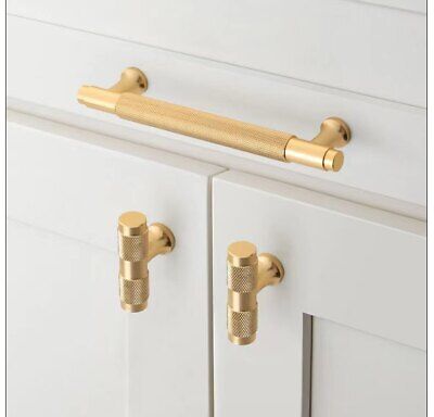 Cabinet Handle Cupboard Handles Furniture Door Kitchen Pulls T Knob Brass