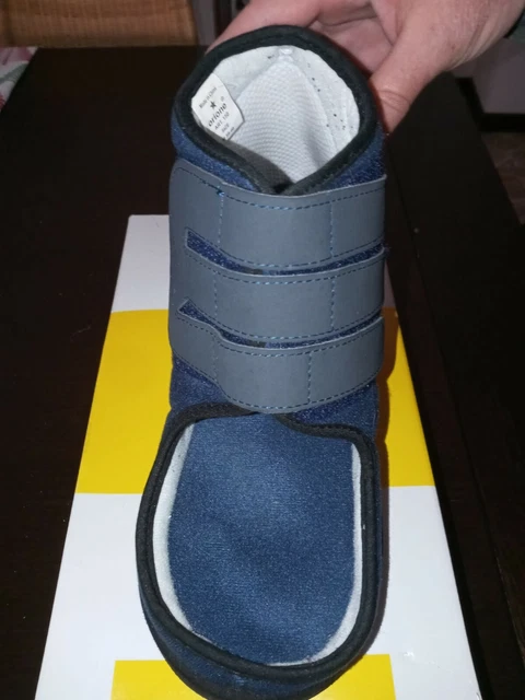 Scarpa Post Operatoria Orione Di Baruk Blu Con Chiusure Velcro E Cuneo Tg.7 New