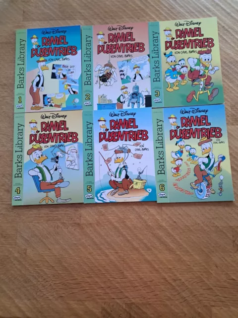 6x Barks Library - Daniel Düsentrieb - 1 bis 6 - Carl Barks  Disney  Erstauflage