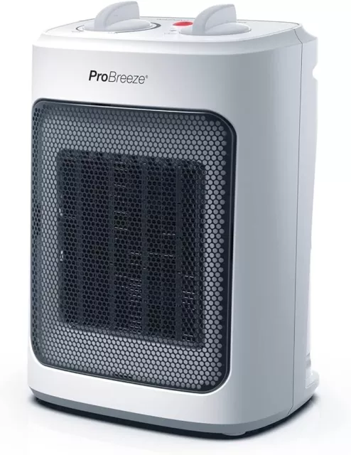 Pro Breeze® 2000W Mini Ceramic Fan Heater – 2 Heat Settings - Fan Only Mode