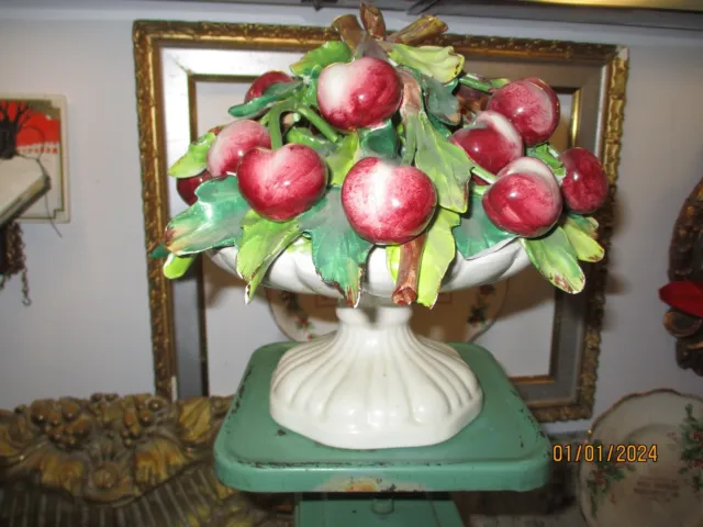 Vintage Italian Majolica Ceramic/Pottery   Centerpiece Hand Painted