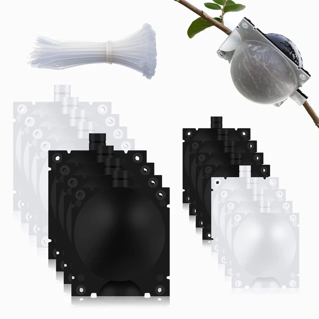 Half Black Half Transparent Plant Rooting Propagation Ball,Air Layering kit,A...