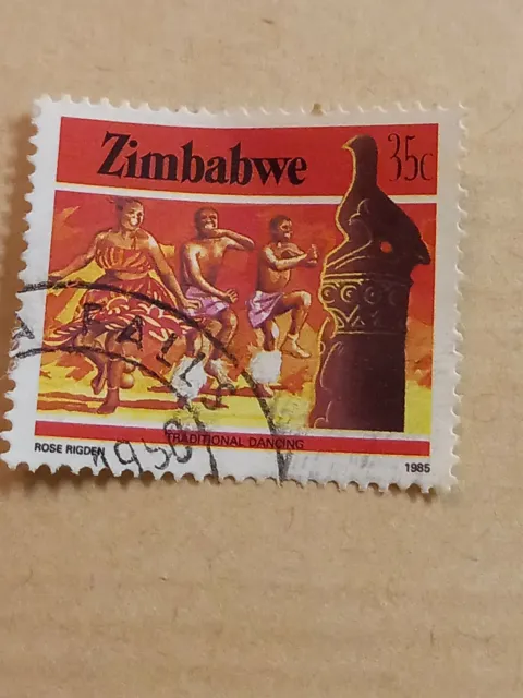 Timbre oblitéré 1985 Zimbabwe 35c Tres Bon Etat
