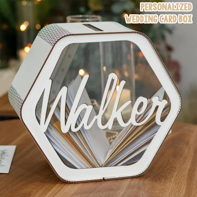 Personalized Wedding Card Box for Wedding Cards 10 Words Limited[