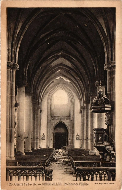 CPA AK Militaire GERBEVILLER - Intérieur de l'Église (362164)