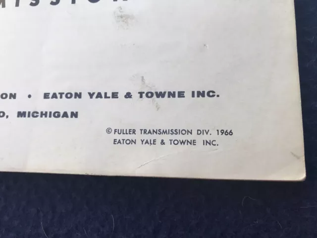 PETERBILT KENWORTH FULLER transmission service manual 1966 $49.00