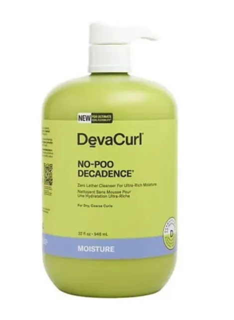 DevaCurl No-Poo Decadence Zero Lather Cleanser For Ultra Rich Moisture 32 oz