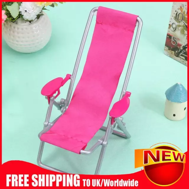 Plastic Model Beach Chair Foldable Mini CSimulation Leisure Chair for Doll House