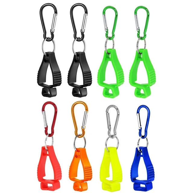 8 pz clip per guanti da lavoro porta guanti clip da cintura con moschettone in metallo H2A3
