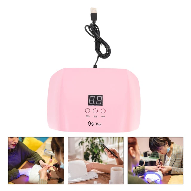 Lampada Per Unghie LED Half Moon - Luce Ad Arco Dimmerabile, Telecomando, 3 Modalit&agrave;, Rosa