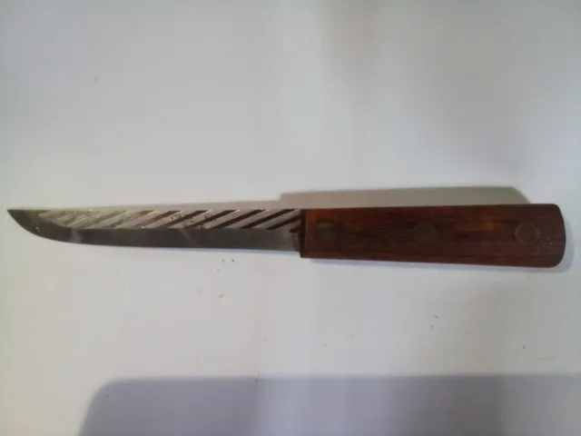 Vintage CASE XX 417-6 Old Forge Fixed Blade Wood Handle Kitchen Knife