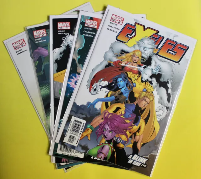 "Exiles" Lot - 5 Issues #44 To #48 - 2004 - High Grade Modern Age Marvel Comics