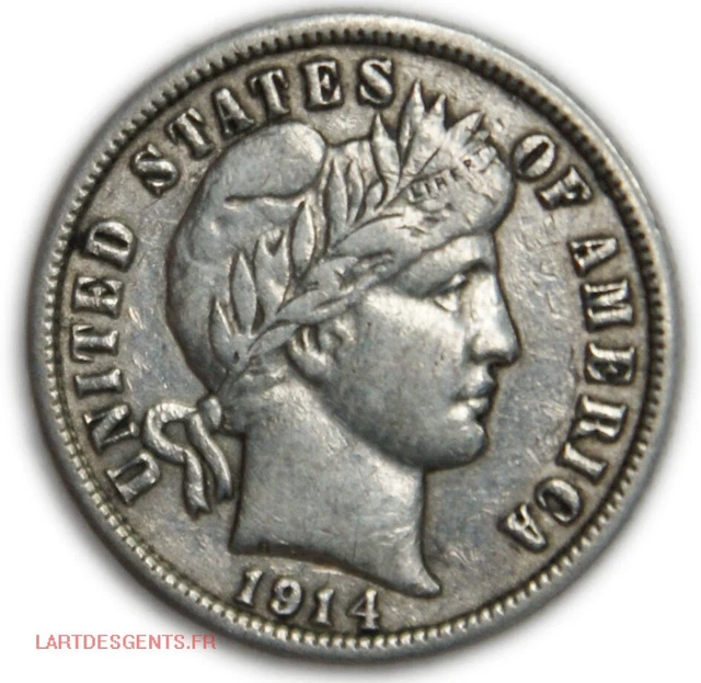 US Barber Dime ,1914 Denver, lartdesgents.fr (USA) p1193/37