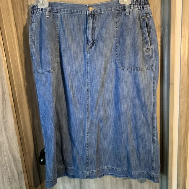 LEE VINTAGE MADE In The USA Denim Jean Skirt Women's Size 16W W ...