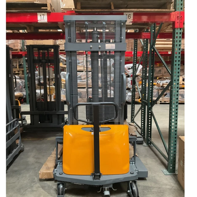Used Xilin Light Semi Electrical Pallet Stacker 118" Lifting 3300lb Load Cap.